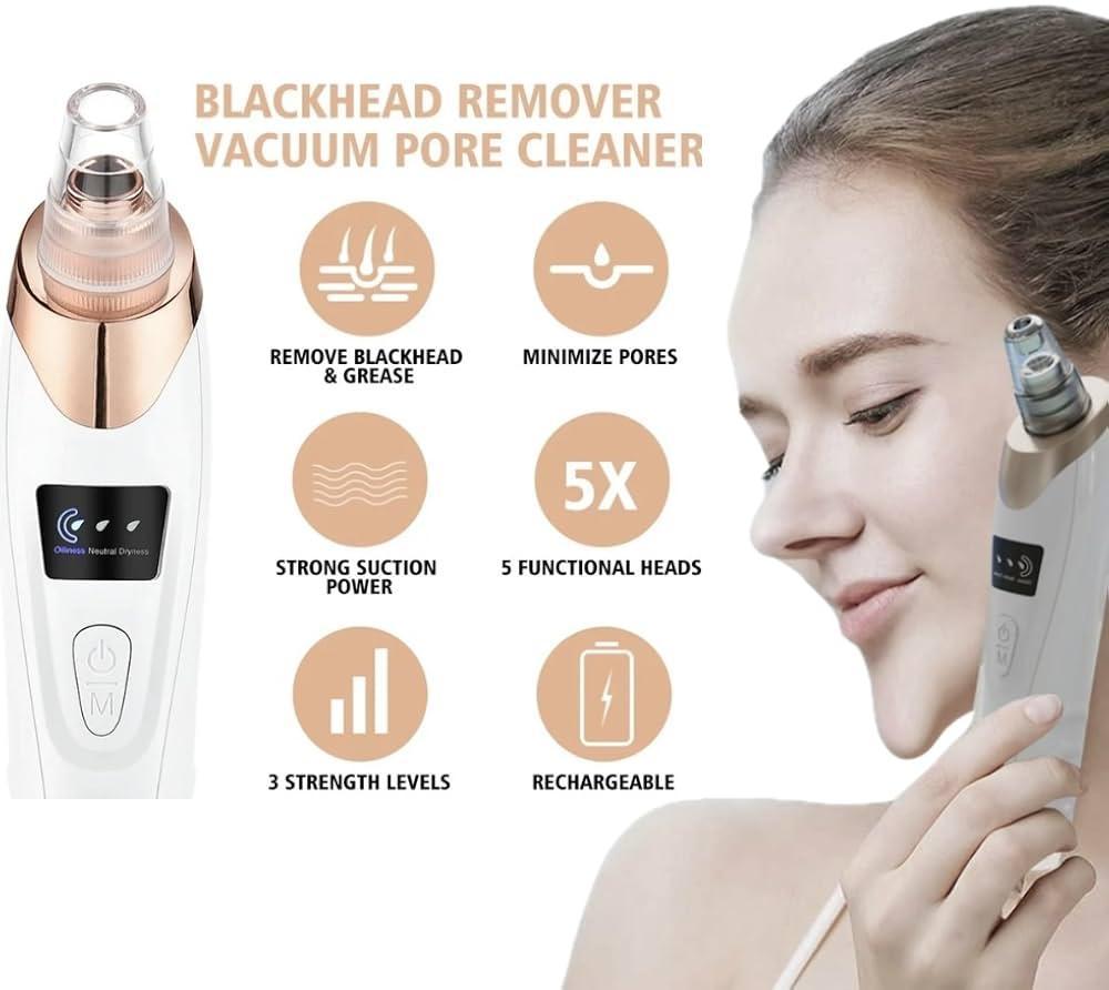 Blackhead Remover Nose pore vacuum/Clearner White Device
