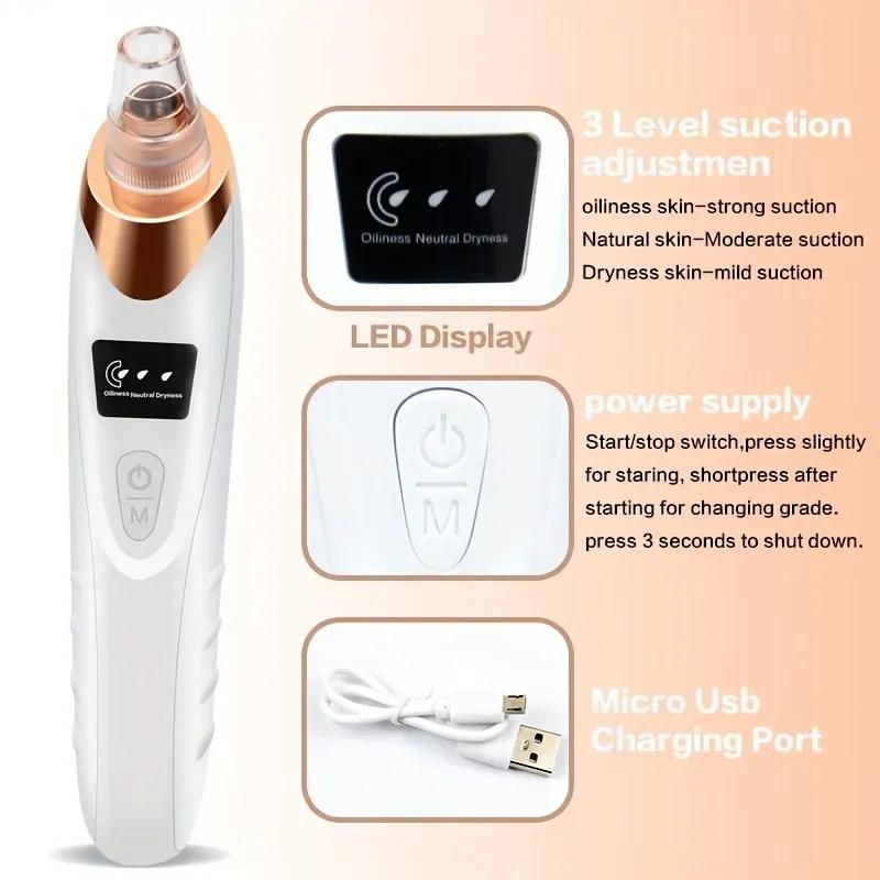 Blackhead Remover Nose pore vacuum/Clearner White Device