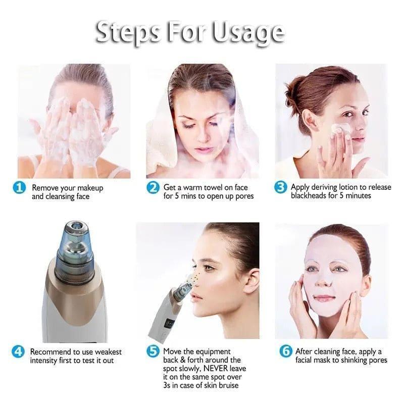 Blackhead Remover Nose pore vacuum/Clearner White Device